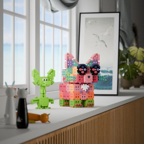 Klocki Mini Waffle - Diplodok i Kotek 280 elementów Klocki Mini Waffle - Diplodok i Kotek 280 elementów