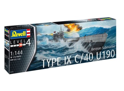 Model plastikowy German Submarine T.IX C/40 1/144 Model plastikowy German Submarine T.IX C/40 1/144