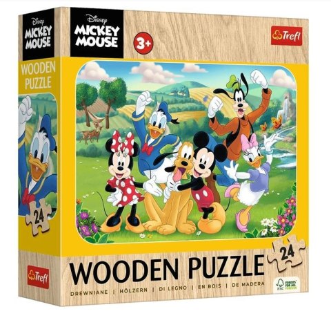 Puzzle drewniane 24 elementów Myszka Miki Mickey Puzzle drewniane 24 elementów Myszka Miki Mickey
