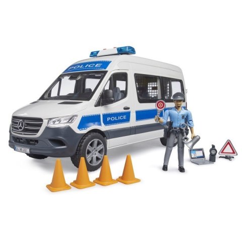 Zestaw Mercedes-Benz Sprinter policyjny z figurką i modułem światło/dźwięk Zestaw Mercedes-Benz Sprinter policyjny z figurką i modułem światło/dźwięk