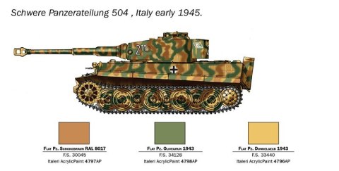 Model plastikowy Pz. kpfw. VI Tiger I 1/56 Model plastikowy Pz. kpfw. VI Tiger I 1/56