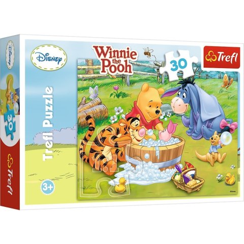 Puzzle 30 elementów Kubuś Puchatek Kąpiel Prosiaczka Puzzle 30 elementów Kubuś Puchatek Kąpiel Prosiaczka